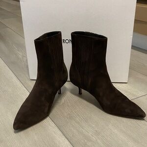 Veronica Beard Dark Brown Heeled Boots